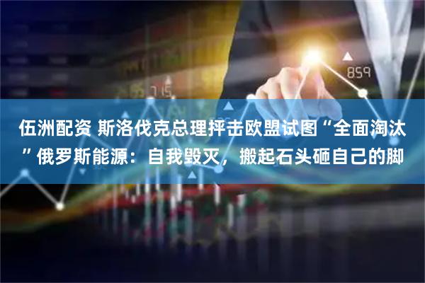 伍洲配资 斯洛伐克总理抨击欧盟试图“全面淘汰”俄罗斯能源：自我毁灭，搬起石头砸自己的脚